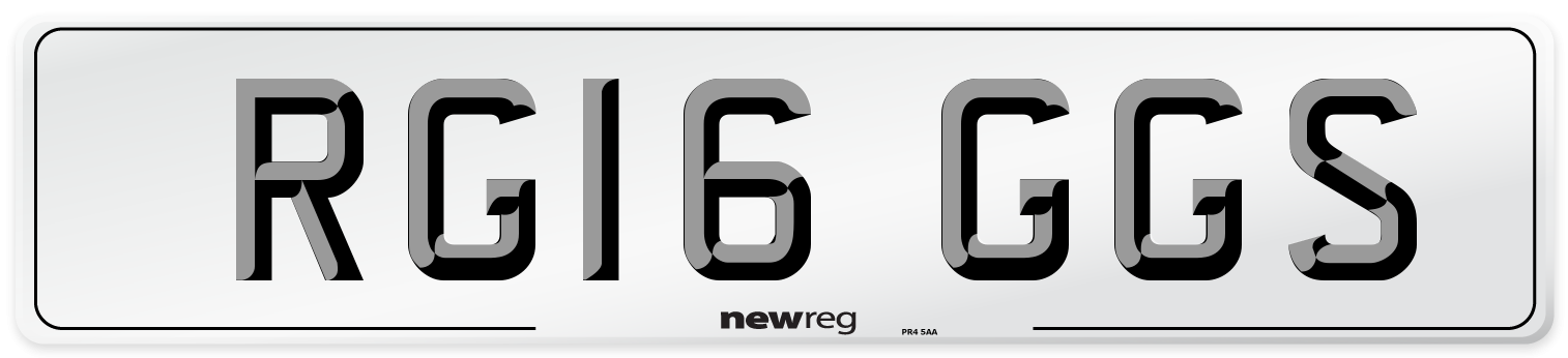 RG16 GGS Number Plate from New Reg